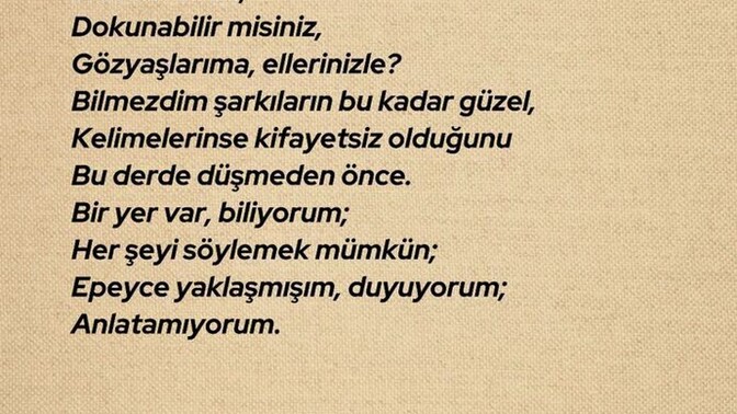 Sevdiğiniz şiirleri paylaşır mısınız?