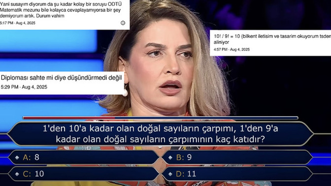 ODTÜ matematik mezunu yarışmacının faktöriyelle alakalı soruya iki joker harcadığı hayat bize neler yapmaz?