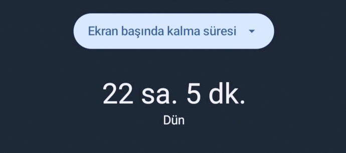 Ortalama ekran süreniz ne kadar?
