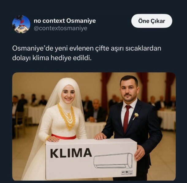 Klimadan hediye olur mu?