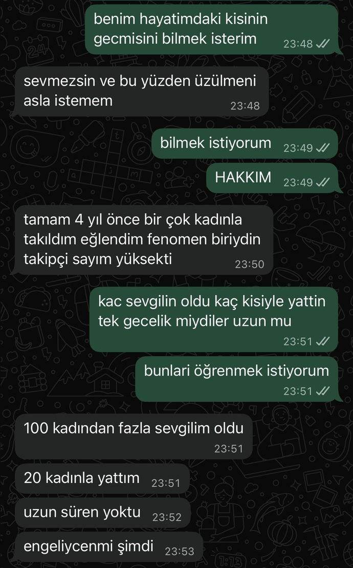 Hayatinizdaki kişinin geçmisi sizin için önemli mi?
