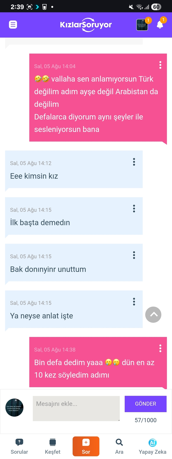 İnatla dediklerinizi anlamayan oluyor mu?