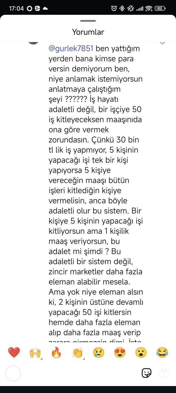 Zincir marketlerin son günlerdeki işçilere uyguladığı merhametsizlik konusunda düşünceleriniz neler?