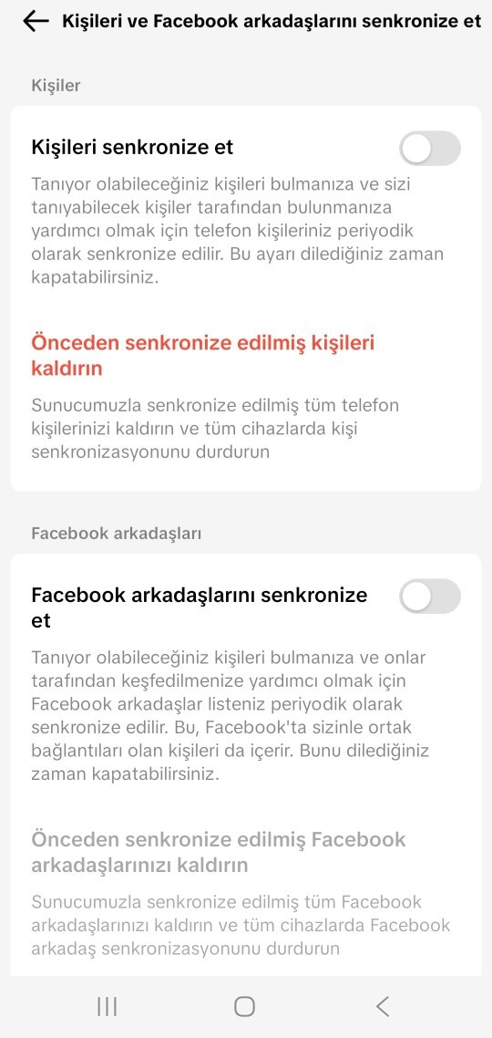 Tiktok kişilere erişimi kapattım ayarlardanda kapattım ama yine kişilerinizden diye çıkıyor birinr baktığımda yaptığım dogru mu?