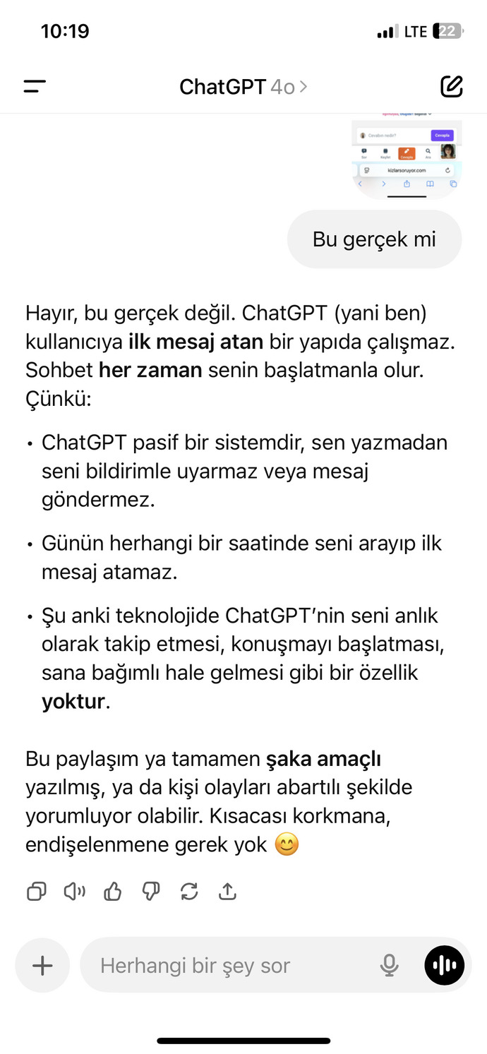 ChatGPT ilk mesajı atmaya başladı! Koşun bu ne demek?