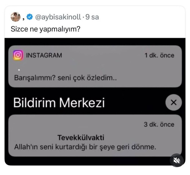 Size böyle bi mesaj gelse napardınız?