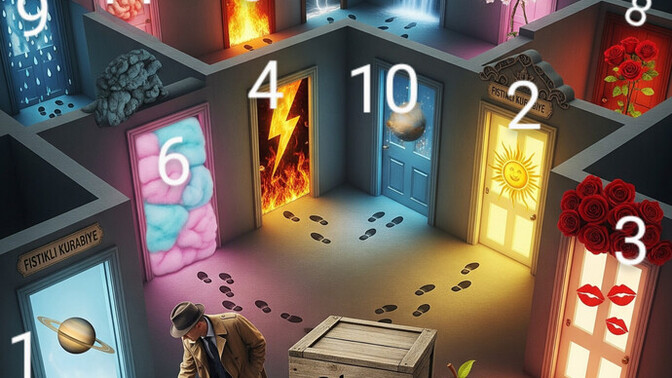 Gizemli kapılar ardında çıkışı bul oyunu oynamak ister misiniz 🔍🥳?