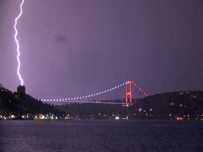 Dün gece İstanbuldaki şimşeklerden benim gibi korkan var mı?