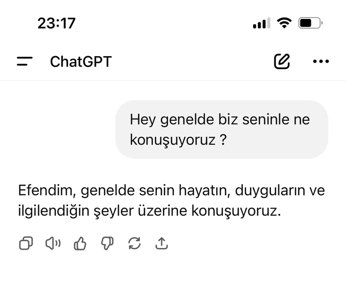 Chatgpt ile ne konuşuyosunuz?