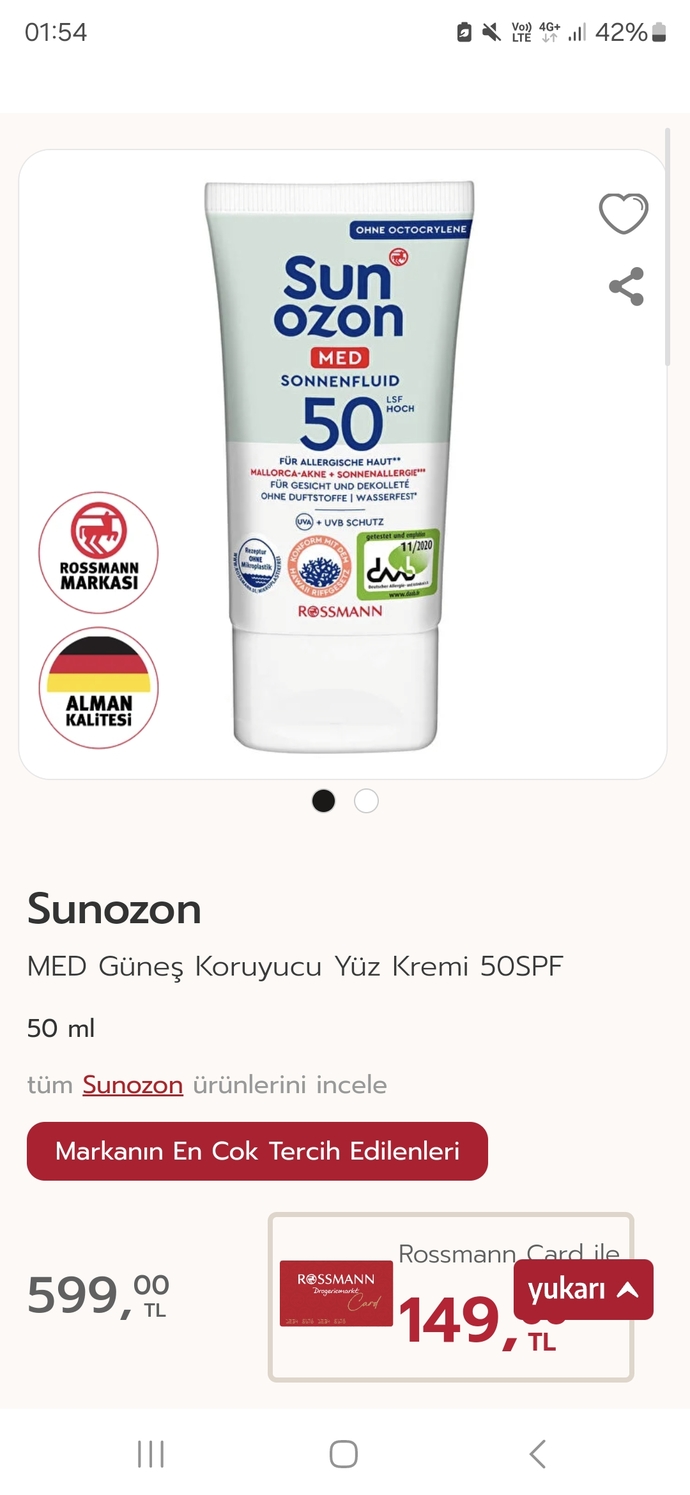 Güneş kremi onerisi?