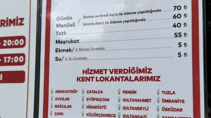 Kent lokantası fiyatları sizce pahalı mı ucuz mu?