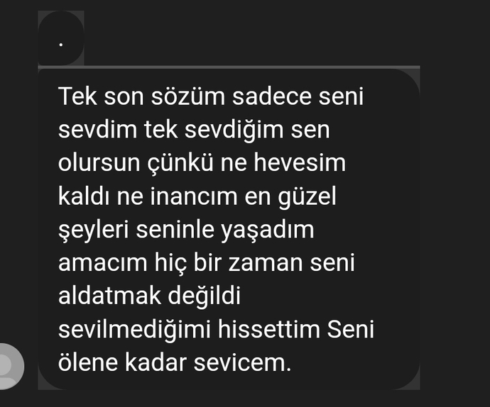 Bir insan ayrıldıktan sonra neden böyle mesaj atar?