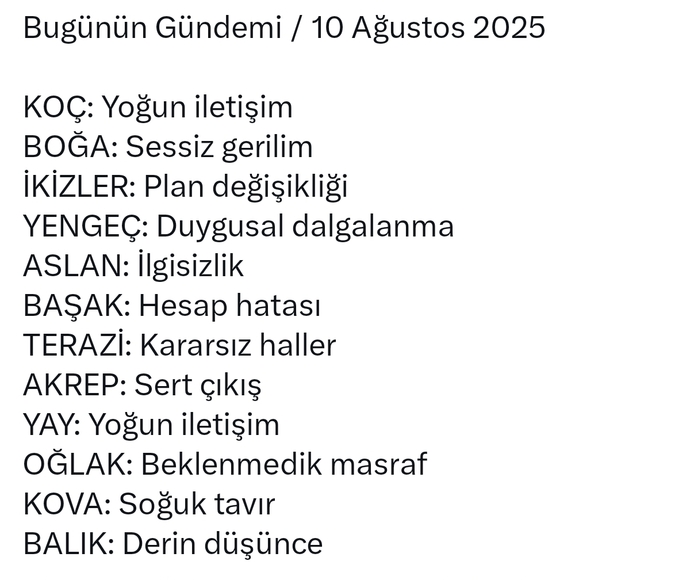 Burcunuza göre bugün gündeminizdee ne var?
