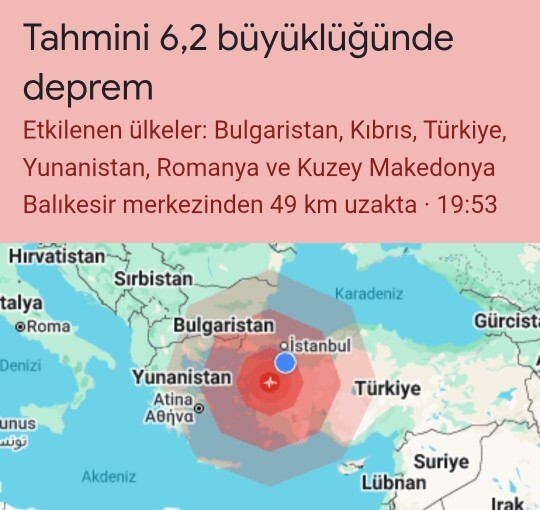 Balıkesir merkezli 6.2 büyüklüğündeki deprem çevre illerde de hissedildi, siz de hissettiniz mi?