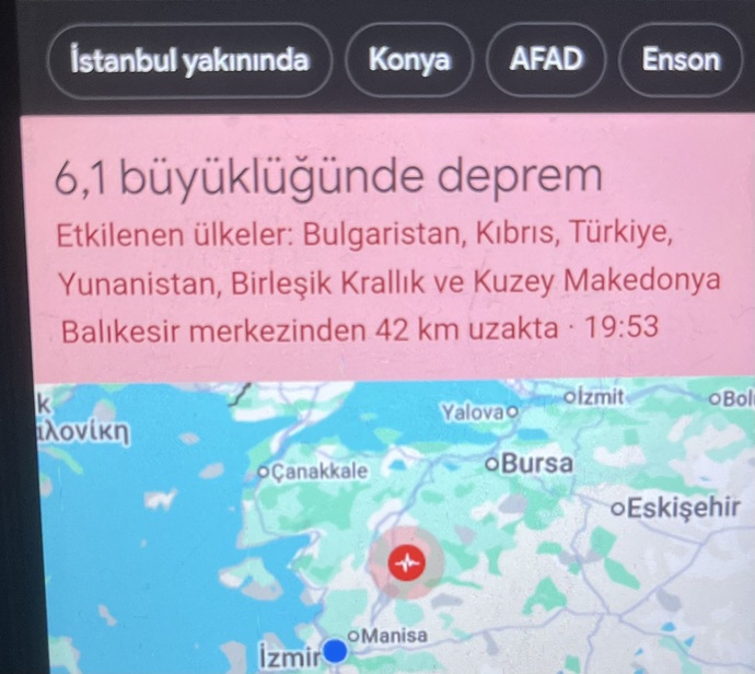 İzmir çok kötü sallandı 6.1 şiddetinde olan deprem 6 ülkeyi etkilemiş hissettiniz mi?