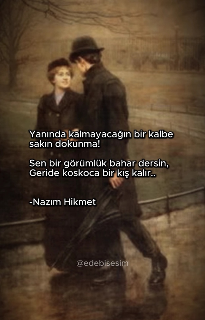 Sevmiş gibi davranıp gidenler, kırdıkları kalbin sesini hiç duyuyor mu?