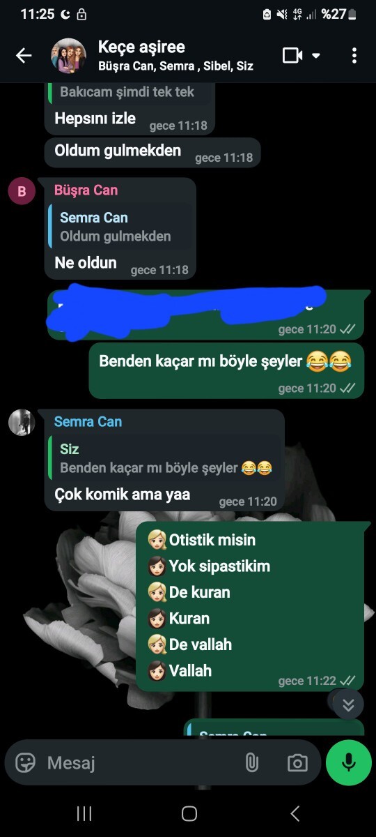 Son kiminle yazıştınız canolar?