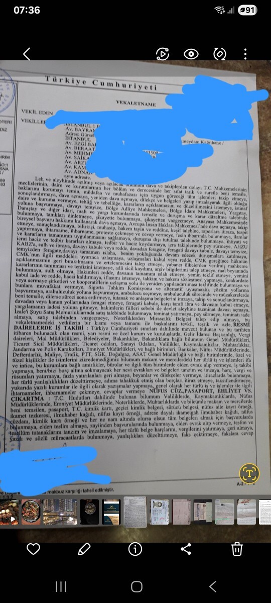 Hiç mecbur kalıp avukata vekalet verdiniz mi?