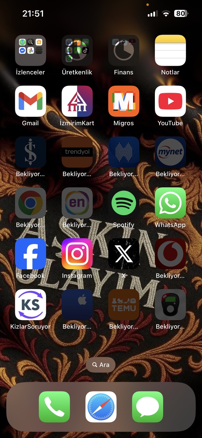 Telefondaki uygulamalarınız toplu mu dağınık mı?