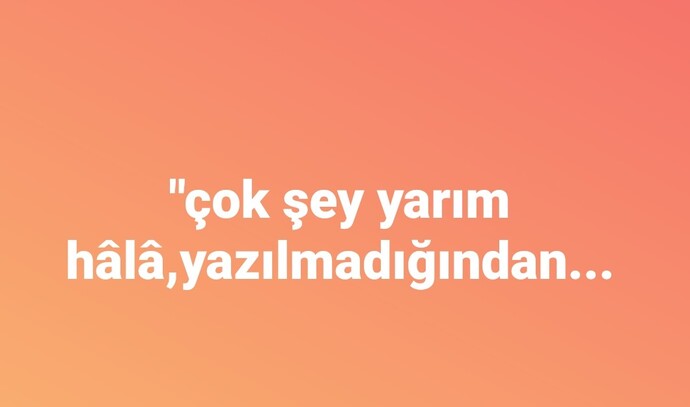 Yarım kaldınız mı?