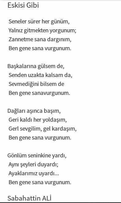 Akşama hangi şiiri bırakmak istersiniz?
