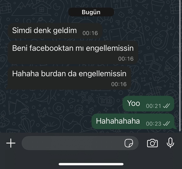 Onu stalkladiğim için rahatsız oluyordu şimdi neden böyle yazmış?