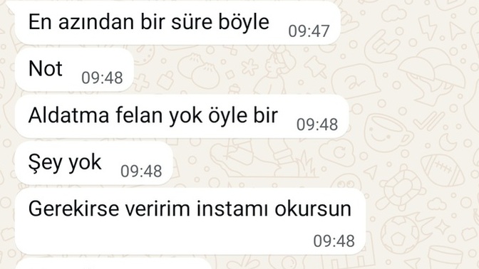 Sevgilimle instagramda birbirimizin baş harfini biografiye yazıp kalp koymuştuk bugün bana ben sildim onu dedi sebebide mesajlarda?