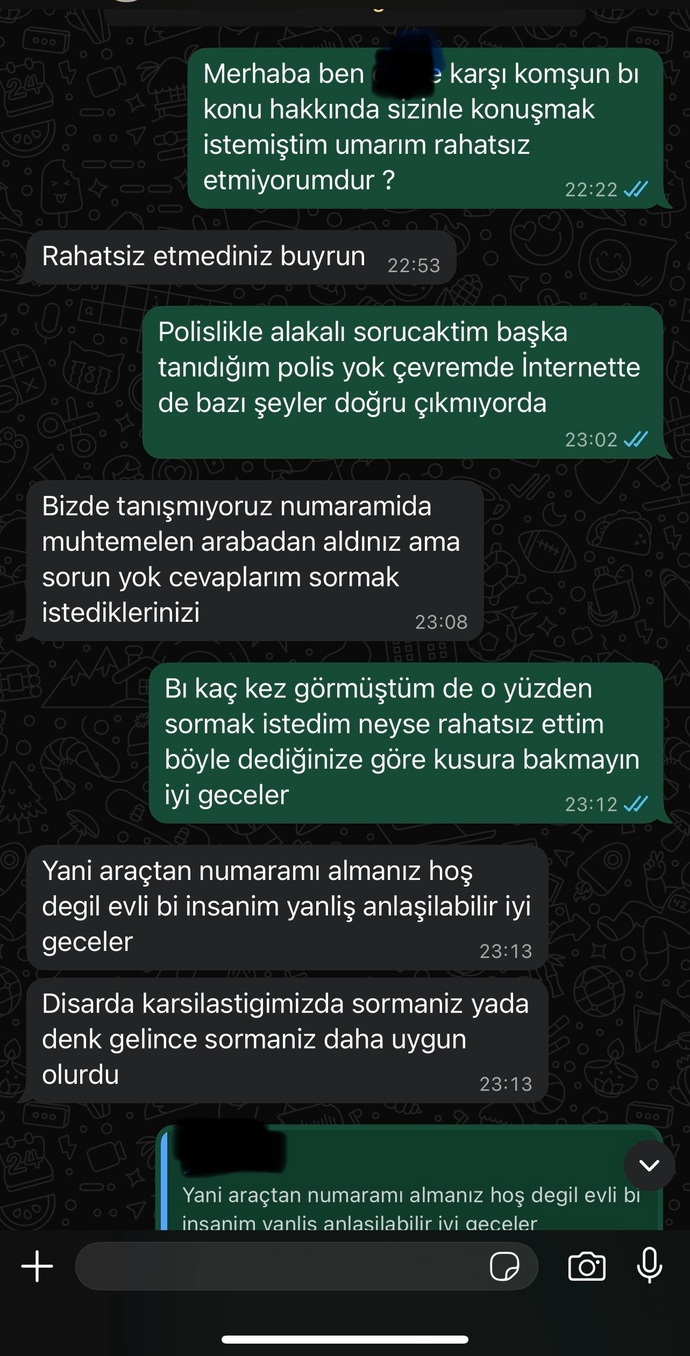 Adam konuşmak istememiş mi?