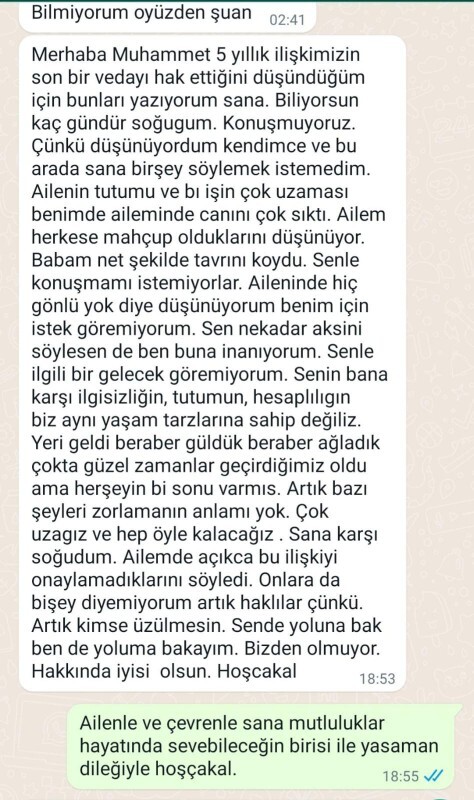 Sevdiğim kadın adını koyalım deyip terk etti?