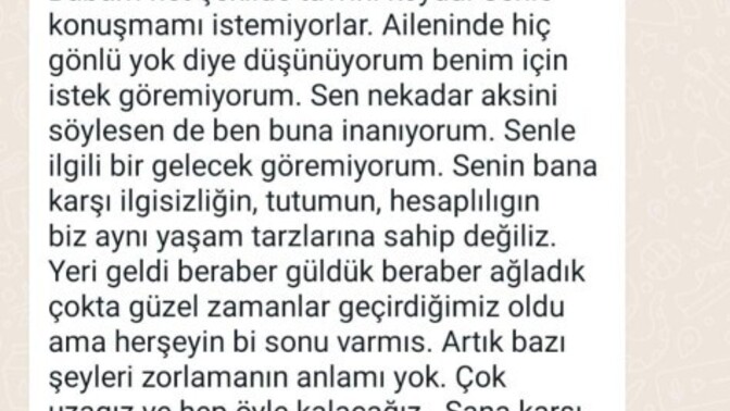 Sevdiğim kadın adını koyalım deyip terk etti?