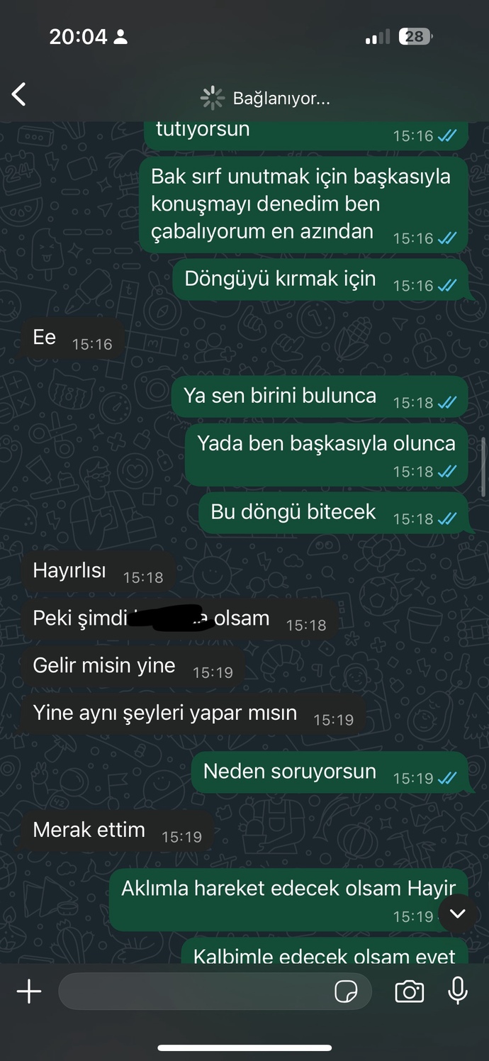 Sizce eski sevgilim tamamen vaz mi geçmiş?