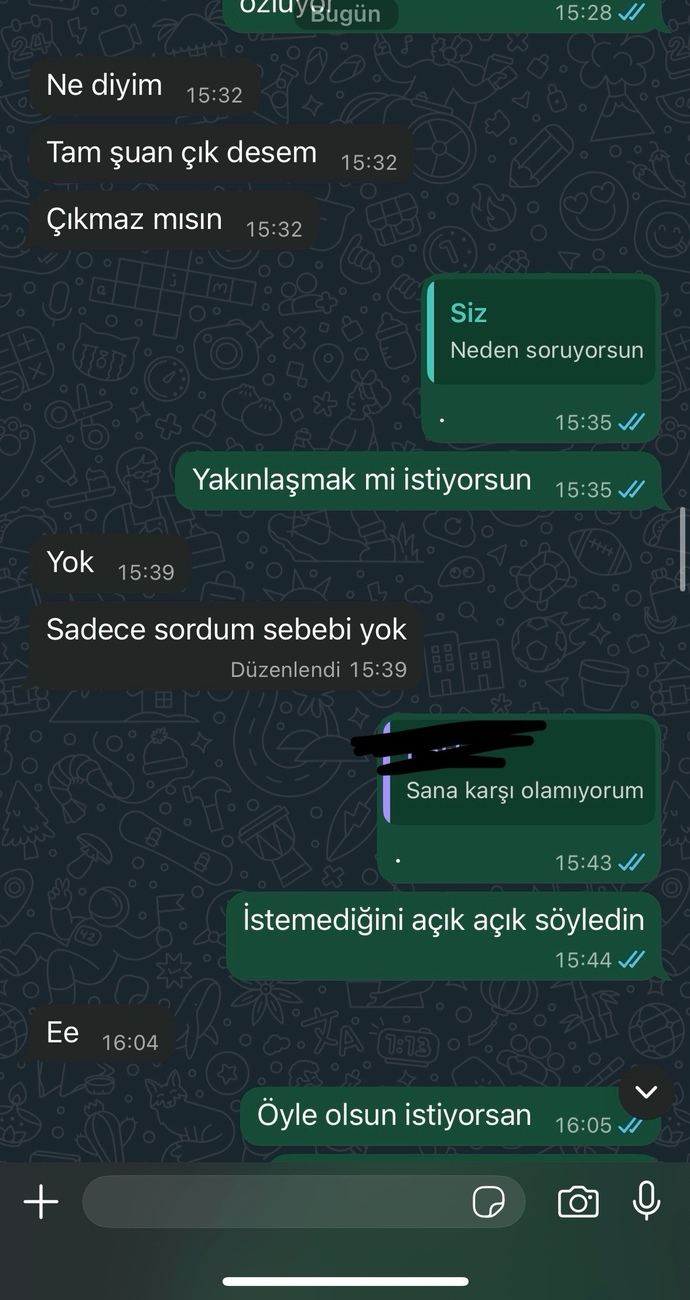 Sizce eski sevgilim tamamen vaz mi geçmiş?