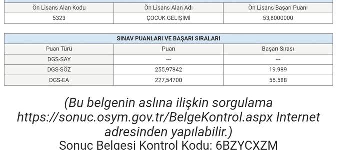 Dgs puanim bu okul öncesi öğretmenliği istiyordum bu 19 bin sıralamaya gelir mi sözelle alio?