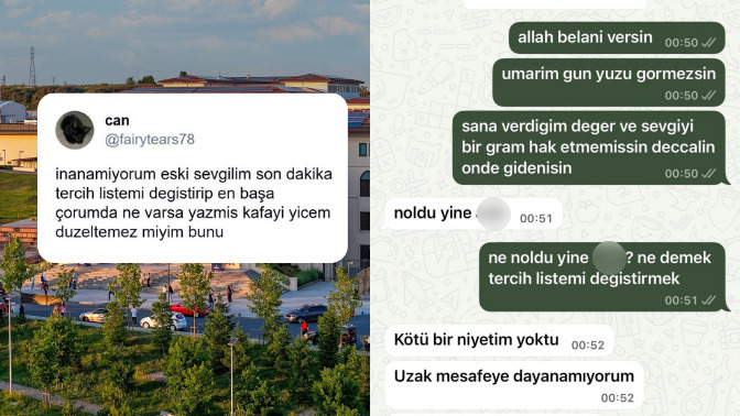 YKS tercihleri eski sevgilisi tarafından son anda değiştirilmiş. Başınıza gelse ne yapardınız?