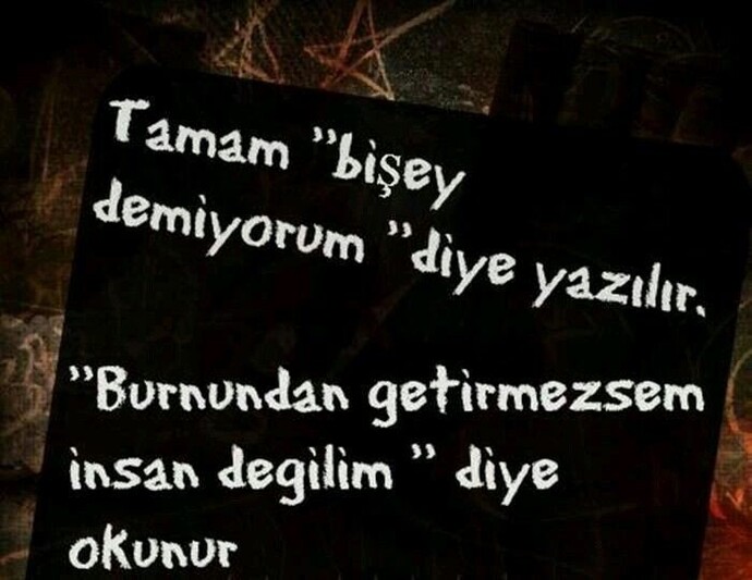 Tamam diyip konuyu kapatıyormusunuz?