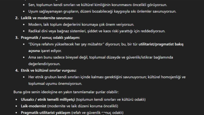 Chatgpt siyasi görüşünüzü biliyor mu?