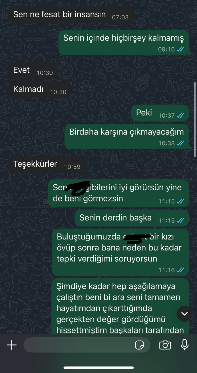 Eski sevgilime küçük mü düşmüşüm?