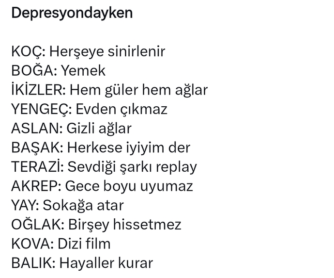 Burcuna göre depresyondayken ne yaparsın?