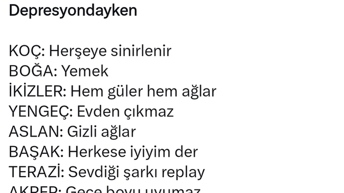 Burcuna göre depresyondayken ne yaparsın?