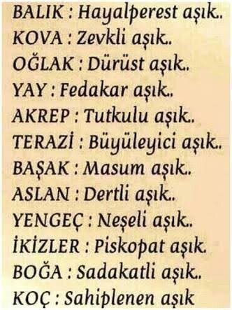 Burcunuza göre siz nasıl aşıksınız?