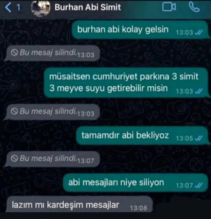 Attığı her mesajı hemen silen birine tepkiniz ne olurdu?