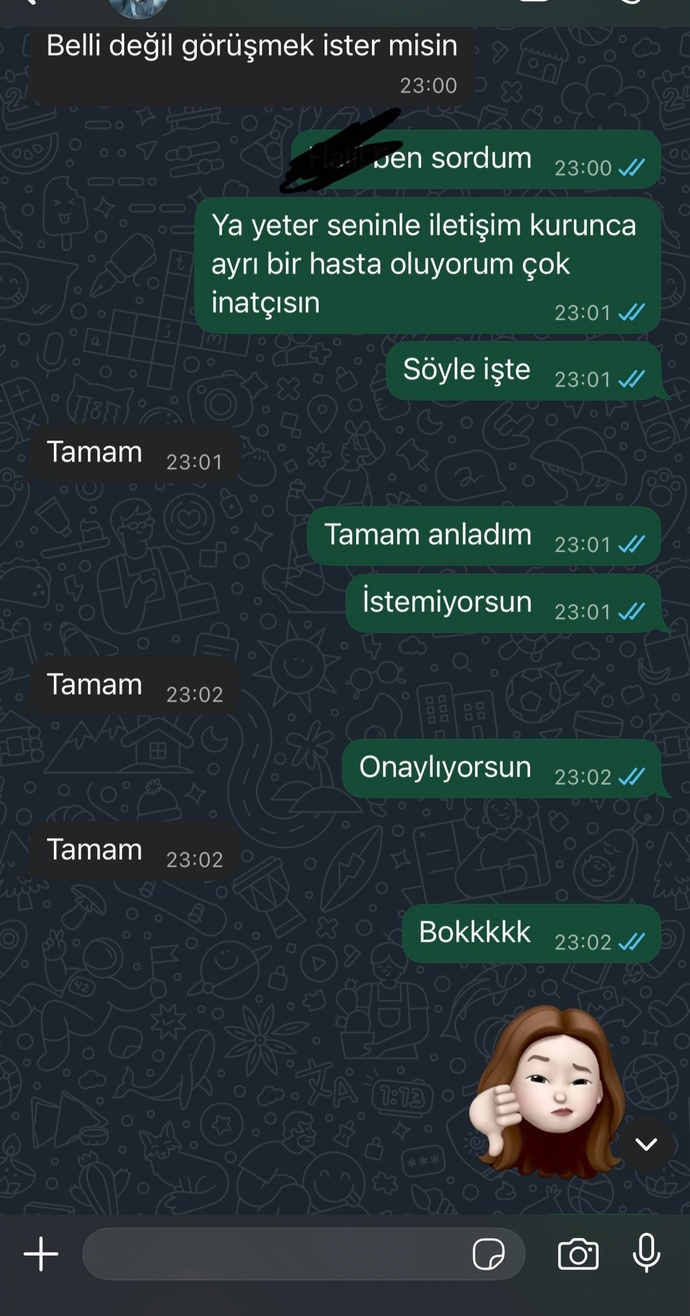 Sizce eski sevgilimin hiç mi ilgisi yok?
