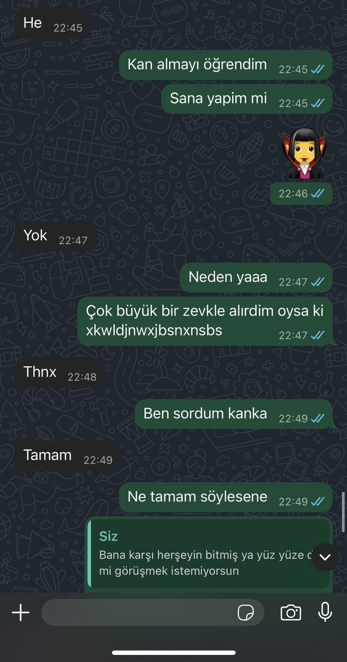 Sizce eski sevgilimin hiç mi ilgisi yok?
