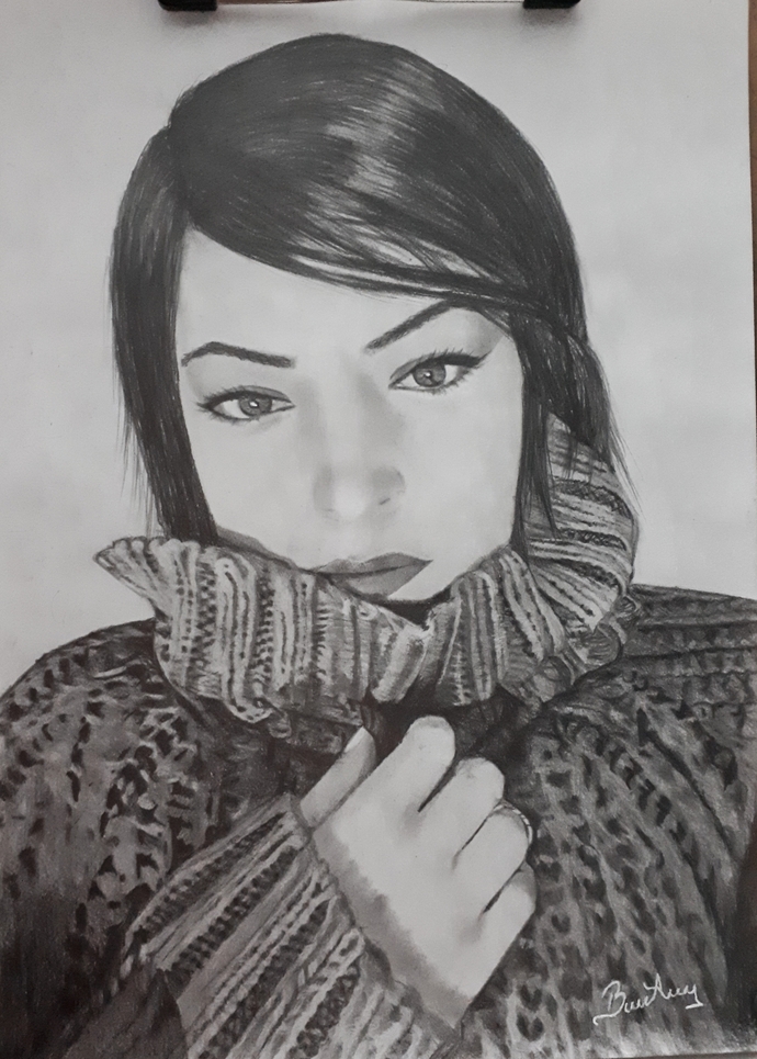 Karakalem çalışması 21x30 cm ✌