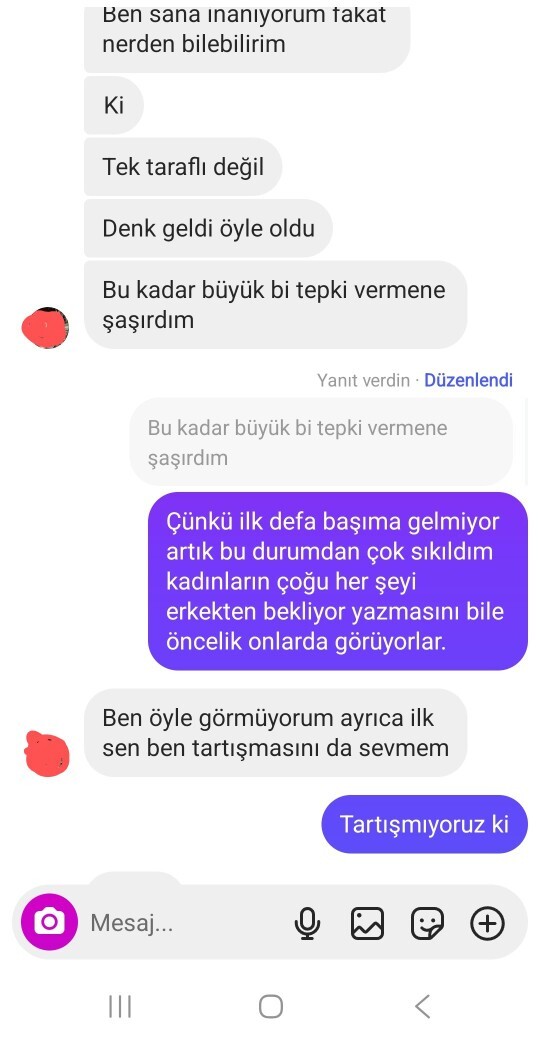 20 gündür konuştuğum kişiyi takipten çıkardım çünkü ben yazmasam hiç yazmıyordu. Haklı mıyım?