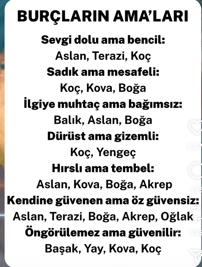 Burcunuz ile ilgili ama larınız nedir?