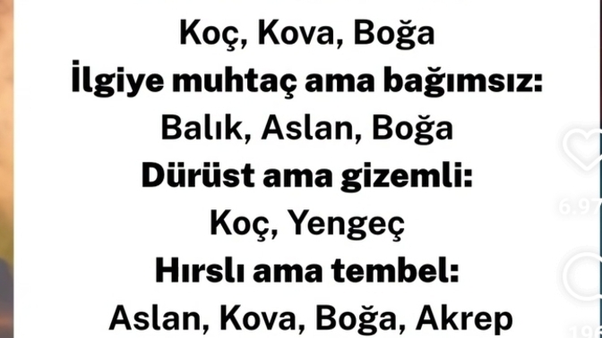 Burcunuz ile ilgili ama larınız nedir?