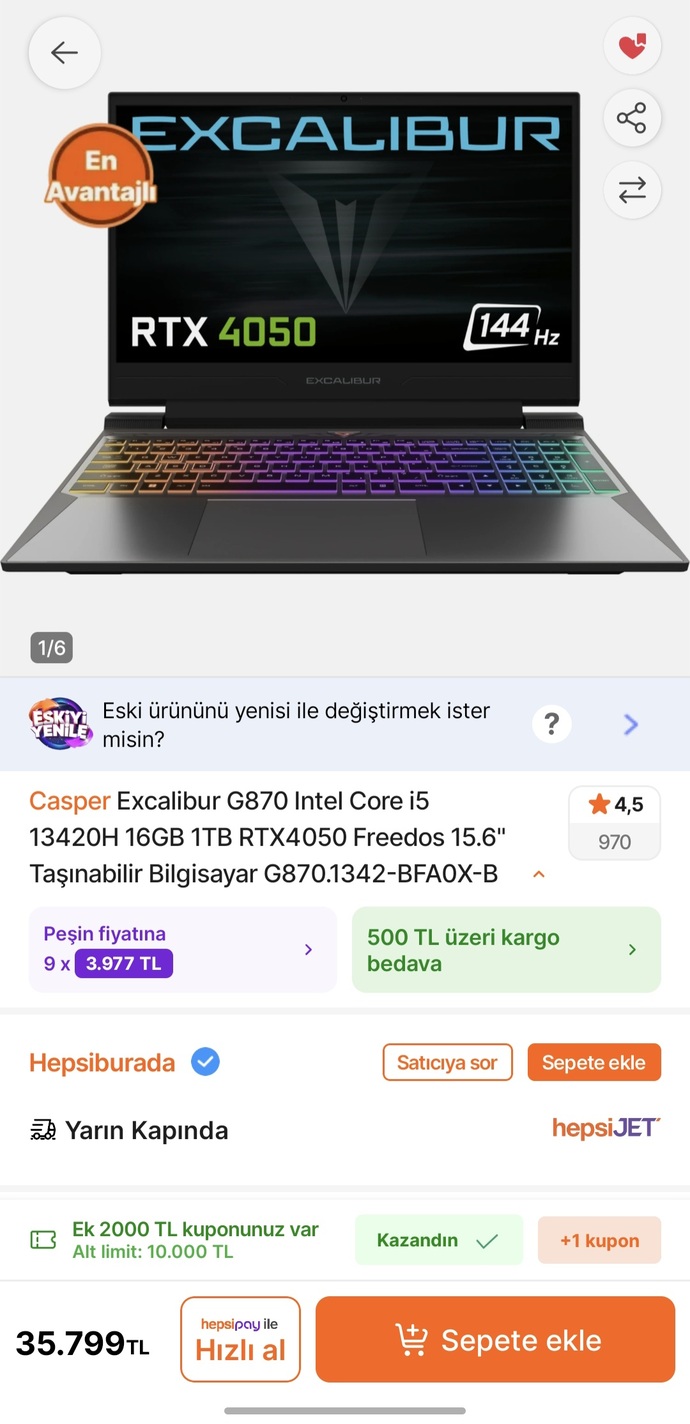 Genelde Metin2 LoL Valorant gibi oyunları oynarım yeterli midir? 2 bin liralık kupanımda var.