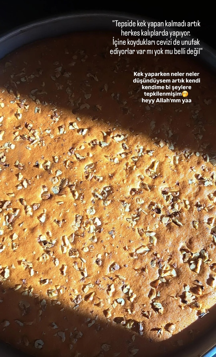 Tepside kek yapan kaldı mı?
