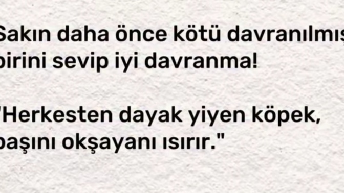 Bu söz çok doğru değil mi?